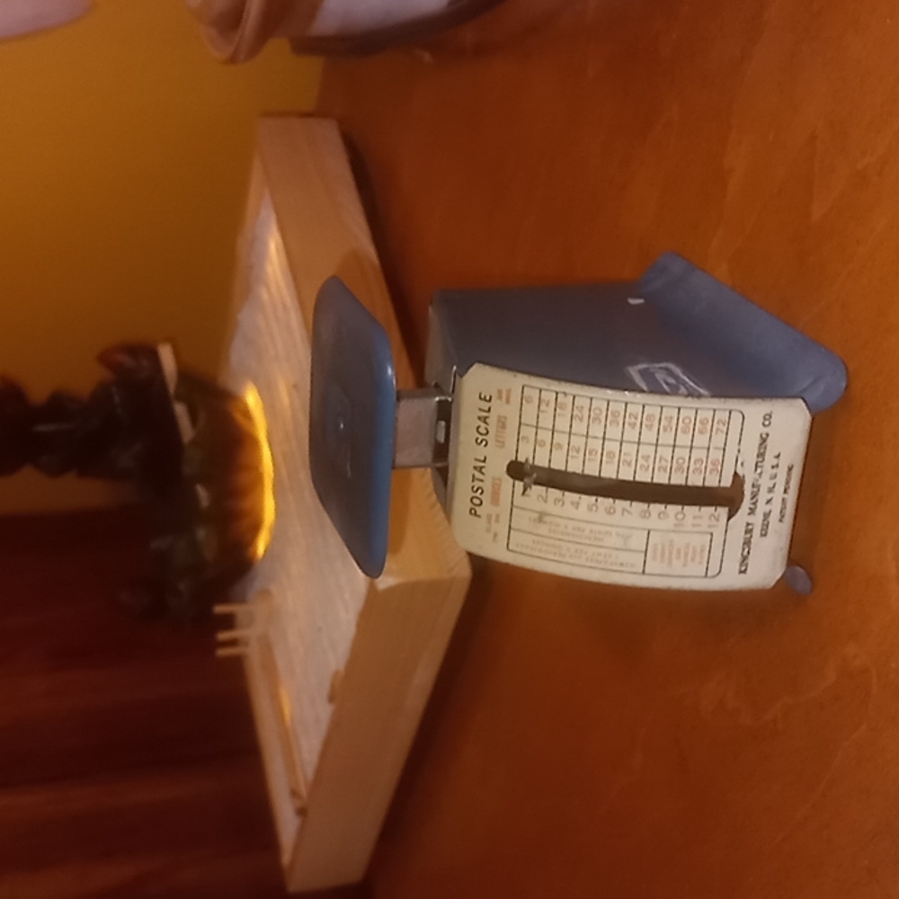 1950's chadwick postal scale, color is dark teal/tan